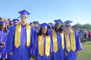 photo of Class of 2019 school officers at the graduation ceremony